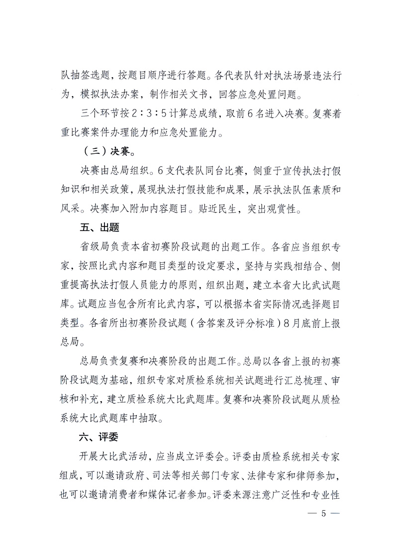 國家質(zhì)量監(jiān)督檢驗(yàn)檢疫總局《關(guān)于印發(fā)<全國質(zhì)檢系統(tǒng)開展執(zhí)法打假大比武活動(dòng)實(shí)施方案>的通知》